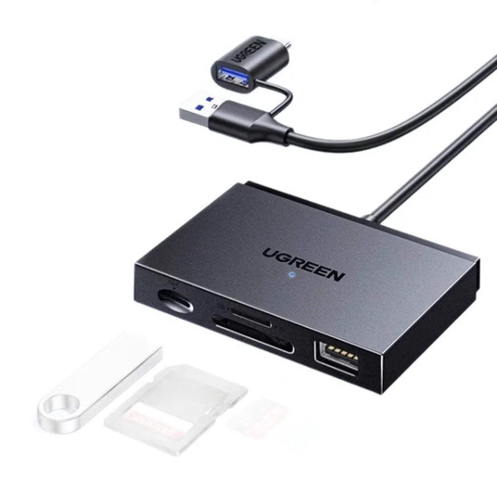 UGREEN 45178 2 In 1 USB A / Type C to SD  /  TF  /  NM Card Reader for Apple  /  Huwei  /  Android - 1