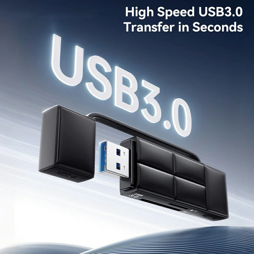 ESSAGER Card Reader USB 3.0 Type-C USB-A 2TB Max Dual SD  /  TF Card Storage Case for Camera Phone - 7