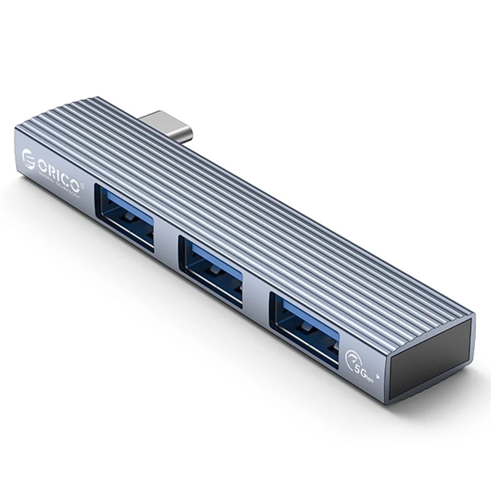 ORICO AH-W13 Type-C Docking Station 3-Ports USB3.1+USB2.0x2 USB Hub Adapter for Keyboard, Mouse, USB Disk - 1