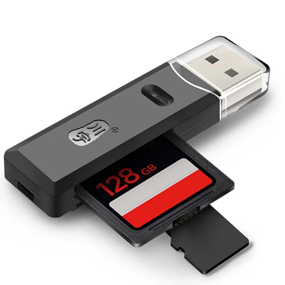 KAWAU C296 MINI USB 2.0 SD TF Memory Card Reader Mini Adapter for SDXC SDHC MicroSDXC MMC II - 2