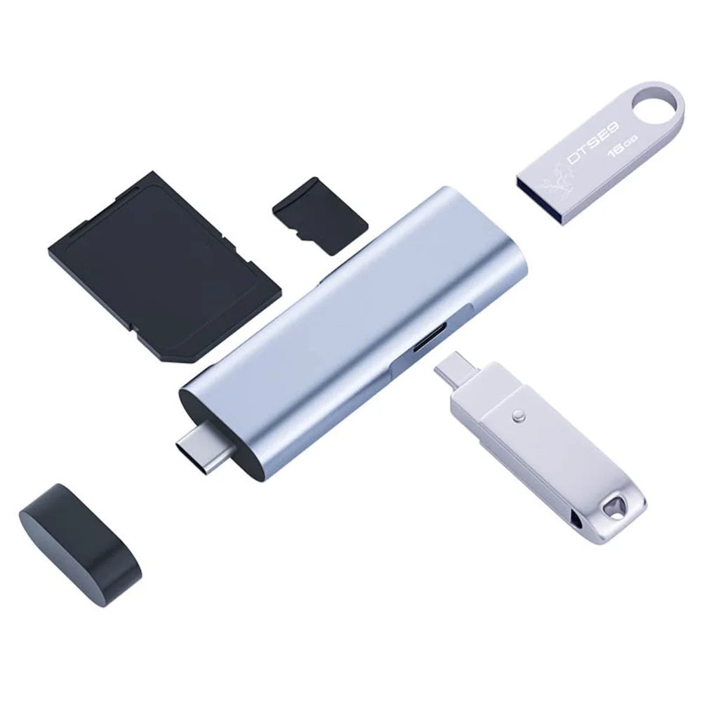 Multi-function Type-C Card Reader USB-C OTG Portable Memory Card Reader for Mobile Phones, Computers - 1