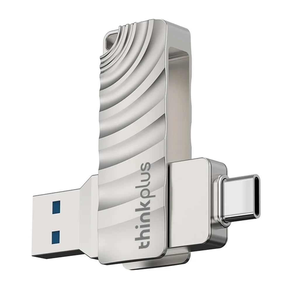 LENOVO THINKPLUS MU232 256GB for iPhone 15 Series USB+Type-C Flash Drive Thumb Drive Photo Data Storage Stick for MacBook Phones Tablets - 1