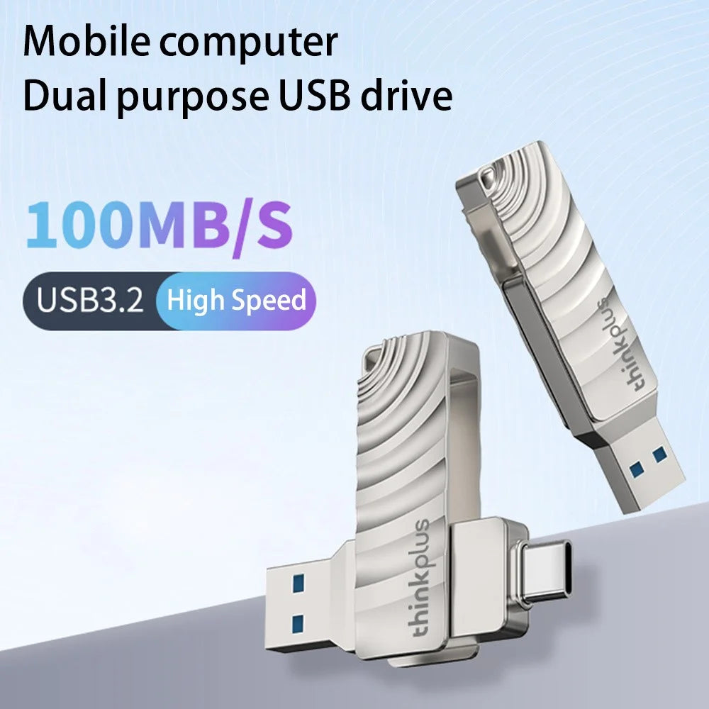 LENOVO THINKPLUS MU232 64GB for iPhone 15 Series Thumb Stick USB+Type-C Data Storage High-speed USB 3.2 Flash Drive - 2