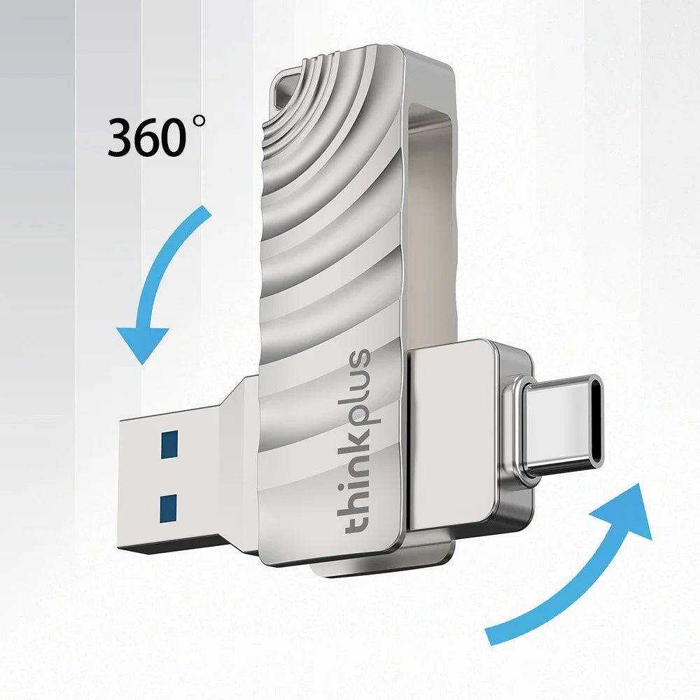LENOVO THINKPLUS MU232 64GB for iPhone 15 Series Thumb Stick USB+Type-C Data Storage High-speed USB 3.2 Flash Drive - 3