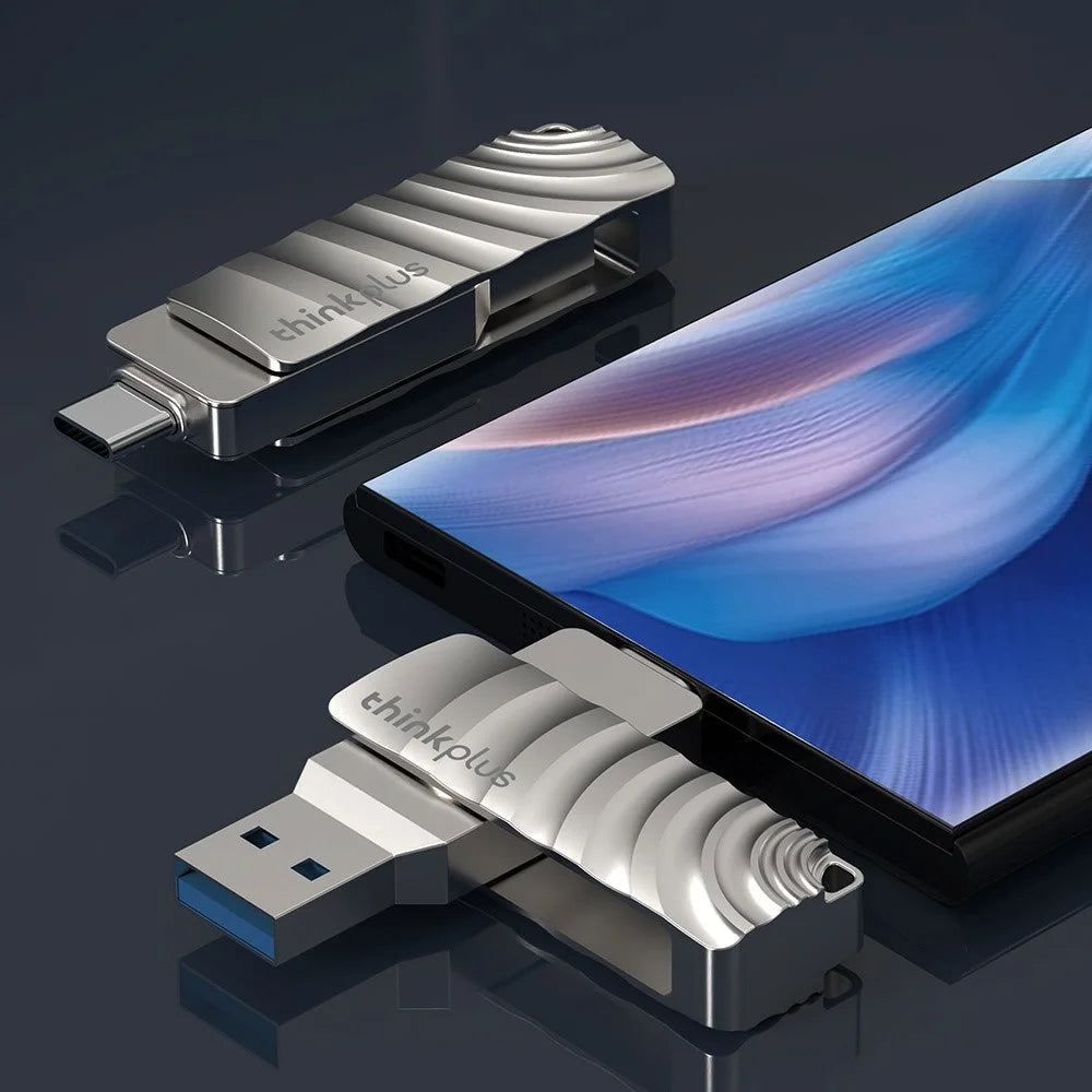LENOVO THINKPLUS MU232 64GB for iPhone 15 Series Thumb Stick USB+Type-C Data Storage High-speed USB 3.2 Flash Drive - 6