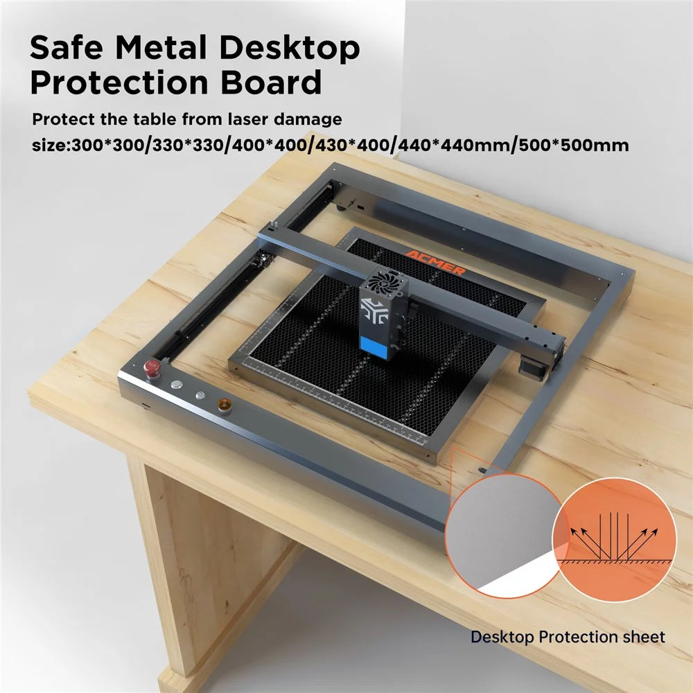ACMER E10 440x440mm Aluminum Laser Bed Fast Heat Dissipation Honeycomb Working Table - 6