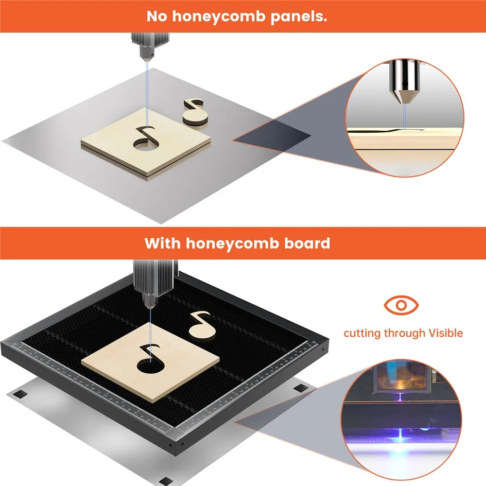 ACMER E10 500x500mm Honeycomb Working Table Aluminum Frame Laser Bed Working Panel - 5