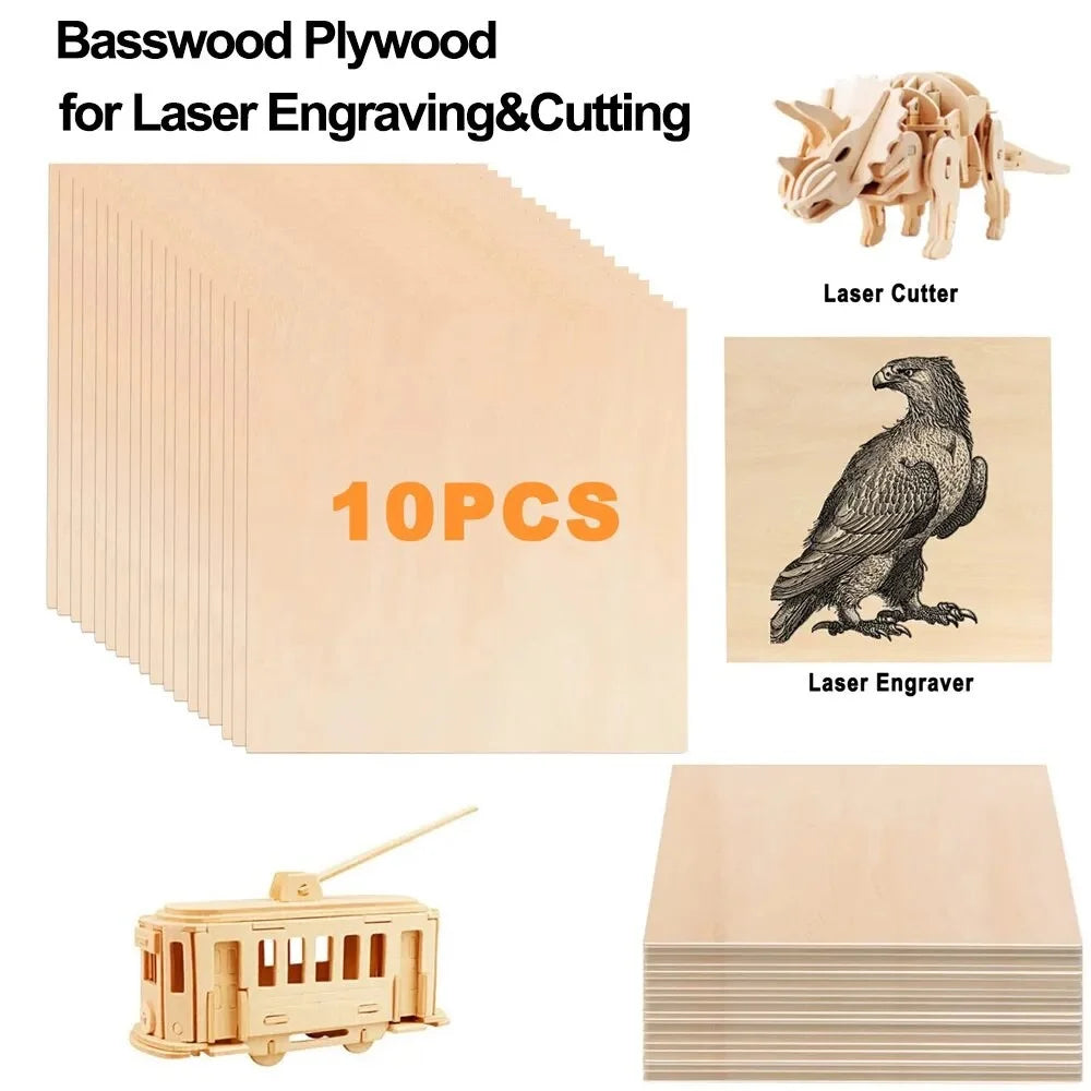 ACMER 220x220x2mm Wood Boards Crafts Basswood Sheets Thick Plywood Sheets - 4