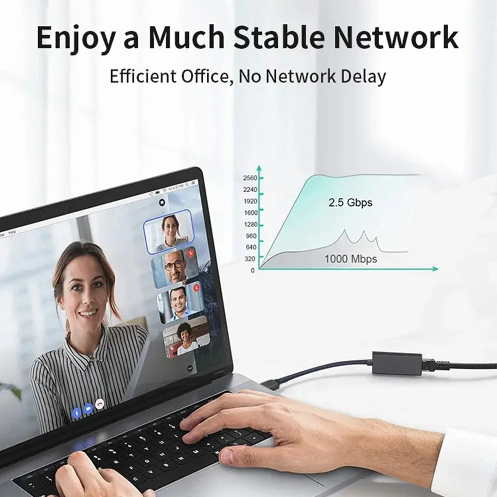 MINDPURE UR002 USB3.0 to RJ45 Gigabit Ethernet Adapter Computer Network Connector - Black - 4