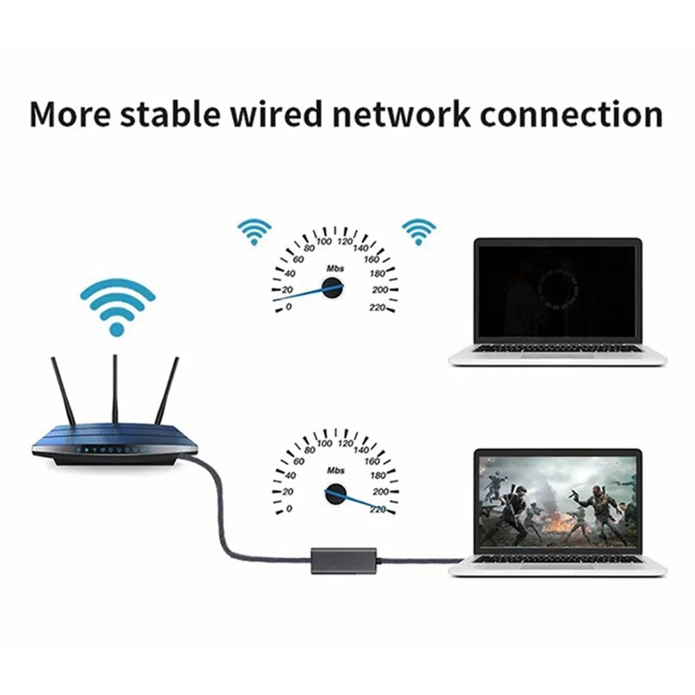 MINDPURE UR001 USB 2.0 to RJ45 100Mbps Ethernet Adapter Computer External Network Connector - Black - 3