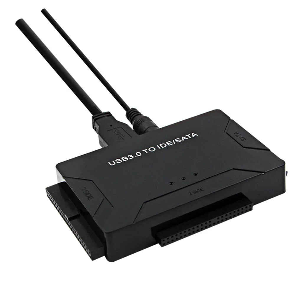 USB3.0 Hard Drive Adapter USB3.0 to SATA / IDE Converter with Power Switch Multifunctional Easy Drive Cable - UK Plug - 7