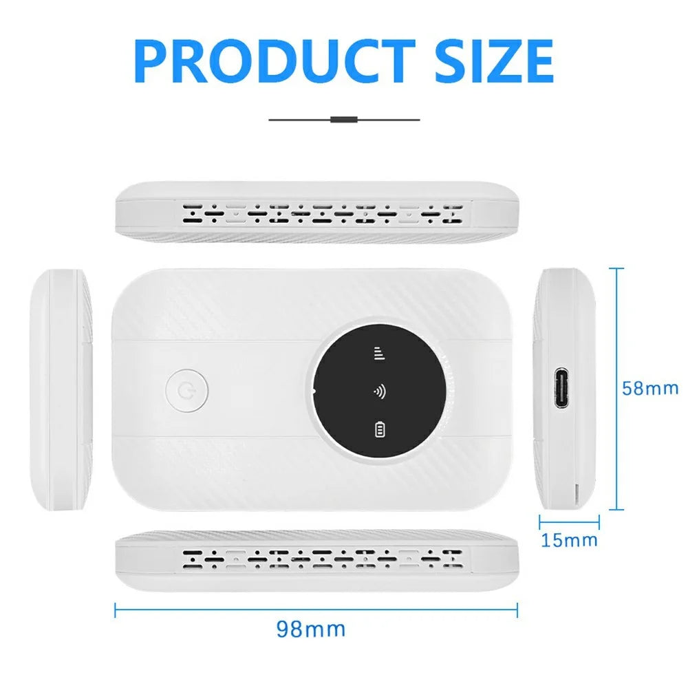 M5-E Portable LTE 4G WiFi Router Pocket Hotspot Wireless Internet Repeater for Travel, Eurasia Version - 7