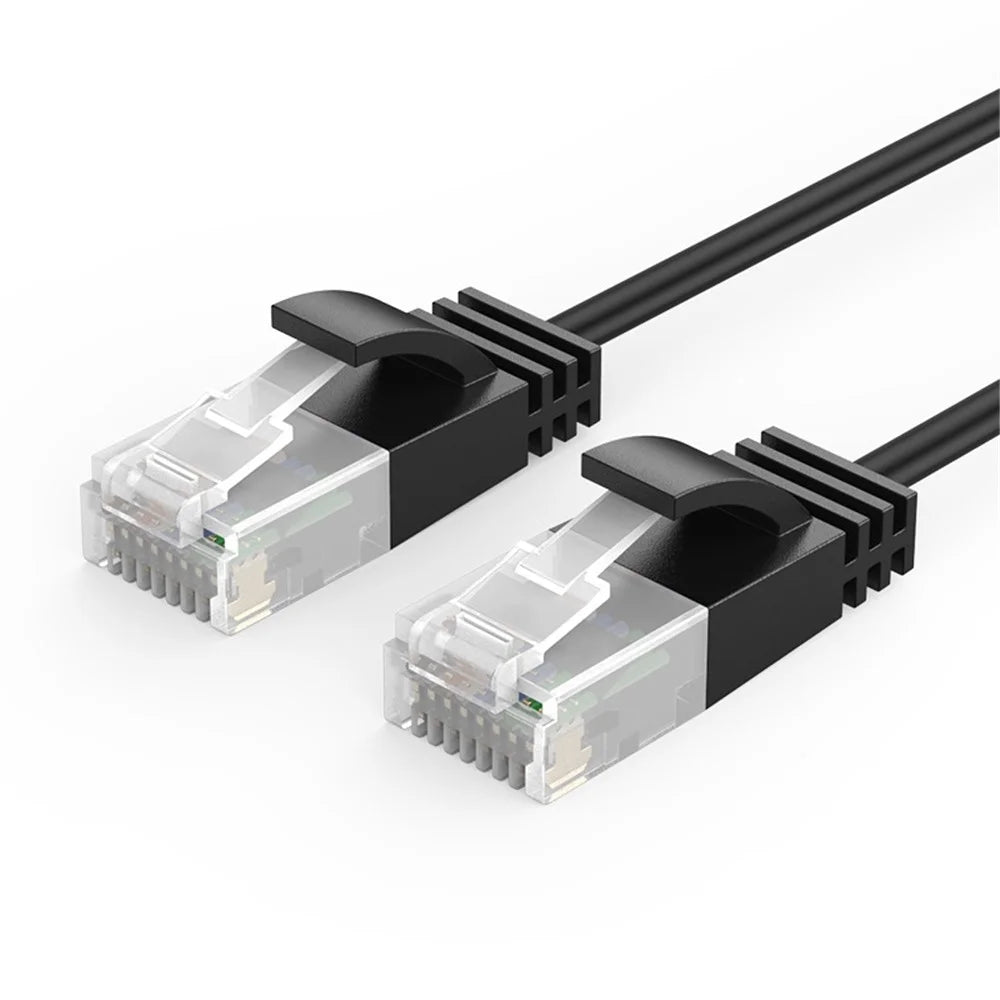 CABLECREATION CL0045 2m Cat6a LAN Network Cable 10Gbps Pure Copper Thin Cord Computer Router Connection Cable - Straight - 1