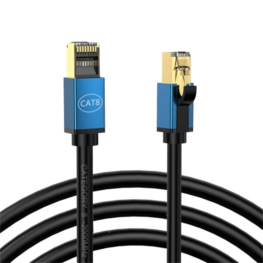 15m CAT8 Ethernet Cable Home Office 40Gbps 2000MHz High Speed Network Cable - Blue - 1