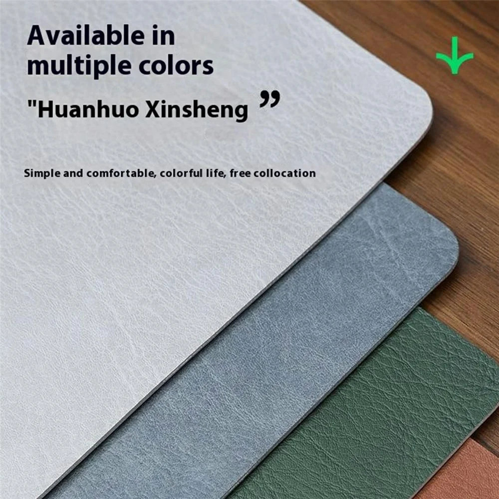40 x 80cm Waterproof Leather Mouse Pad Double-Sided Desk Mat for Home / Office - Space Grey / Dark Grey - 6