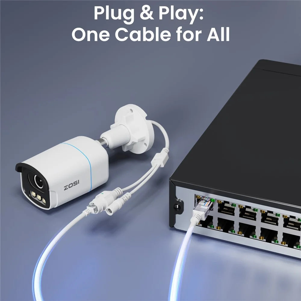 ZOSI Cat5e 150FT Ethernet Cable High Speed Network RJ45 Wire for POE Security Cameras  /  Poe Switches  /  Routers  /  Laptops - 3
