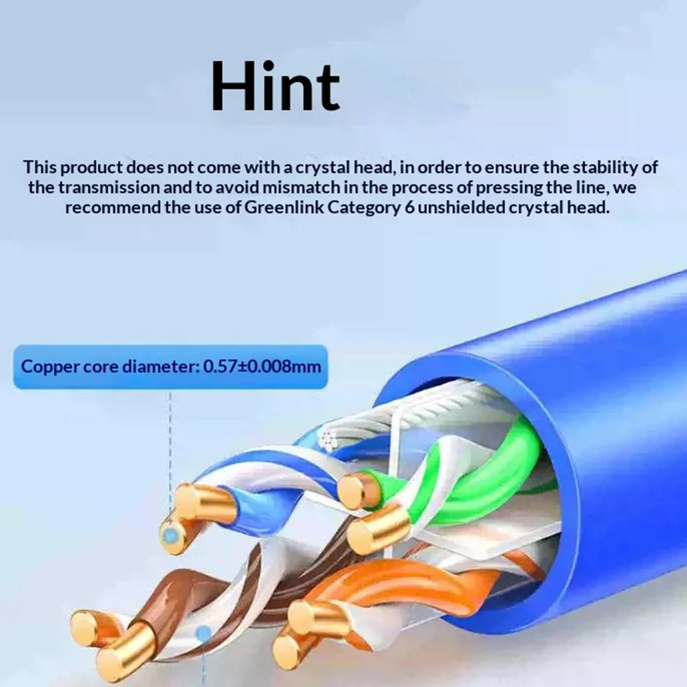 UGREEN NW109 11257 100m Cat6 Ethernet Cable 23AWG Pure Copper 1000Mbps Gigabit Network Cable for Home Office - 7