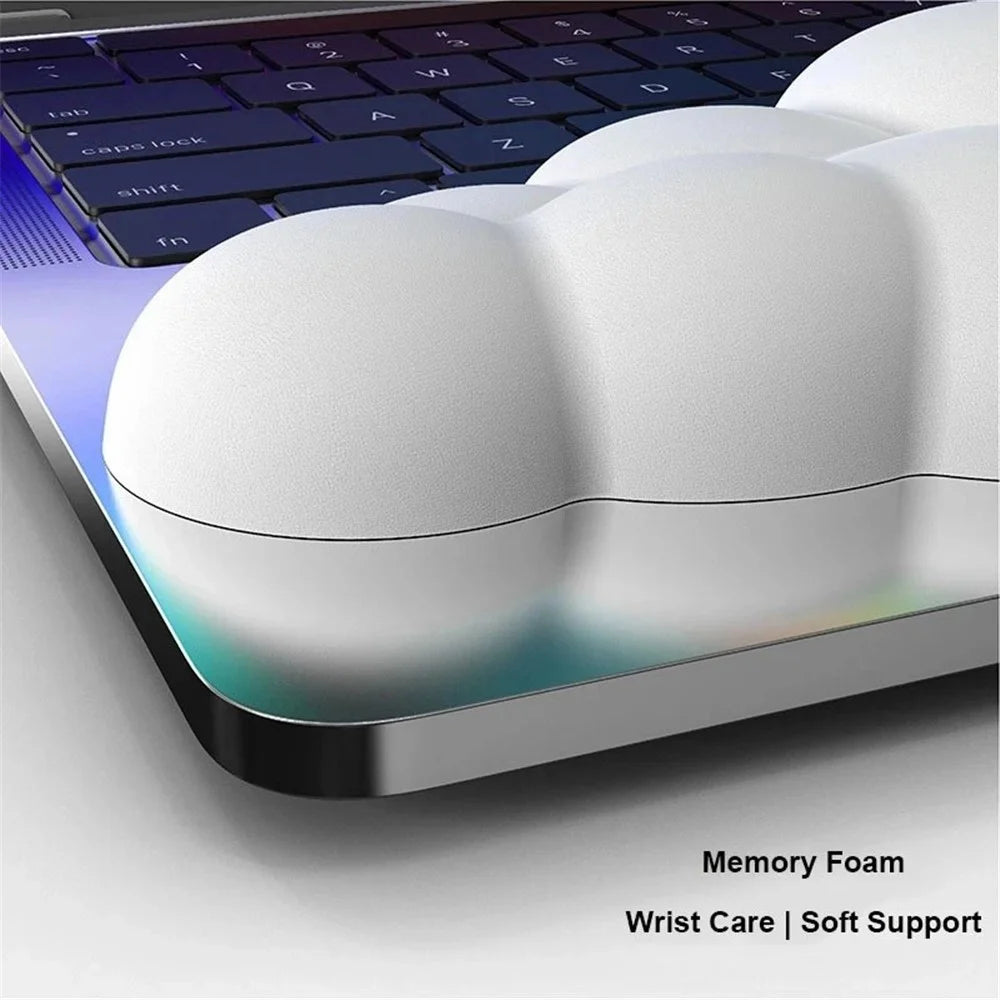 Memory Foam Mouse Wrist Rest Pad Cute Cloud Shape Wrist Support Pad - White - 2