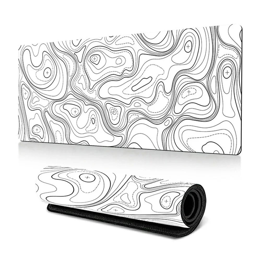 300*700*2mm Rubber Mouse Pad Abstract Pattern Anti-skid Computer Desktop Mat - Line-21 - 1