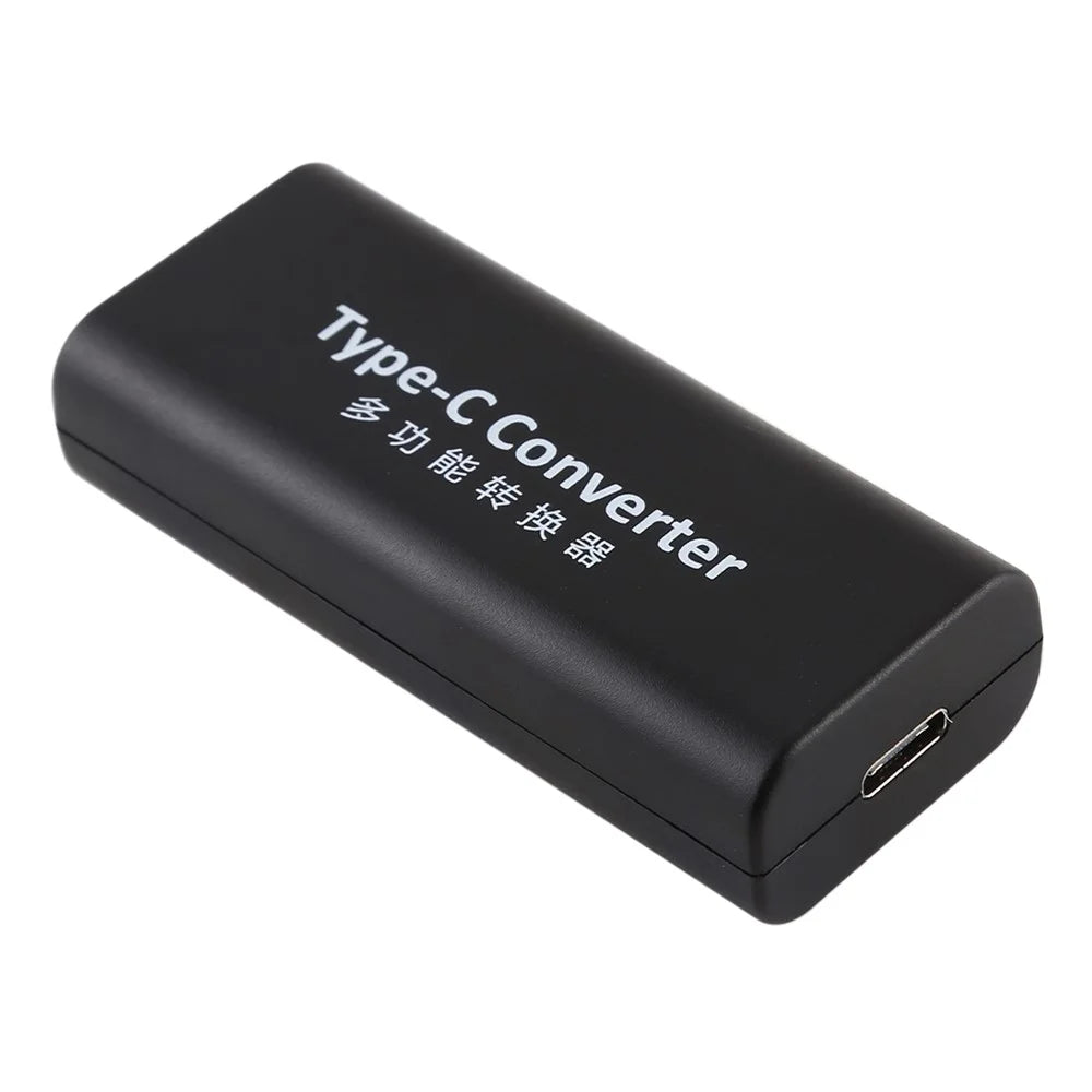 Big Square Female to Type-C Female Converter Adapter with 15cm Type-C Cable - 1