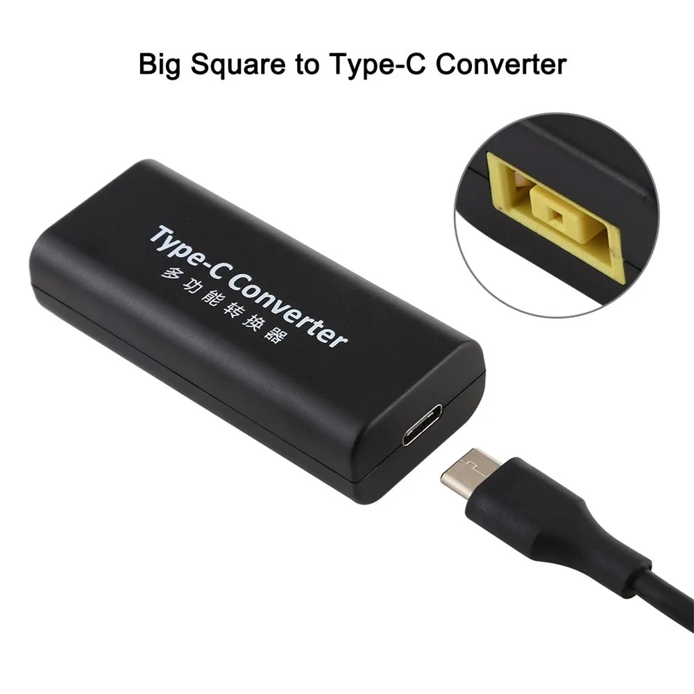 Big Square Female to Type-C Female Converter Adapter with 15cm Type-C Cable - 4