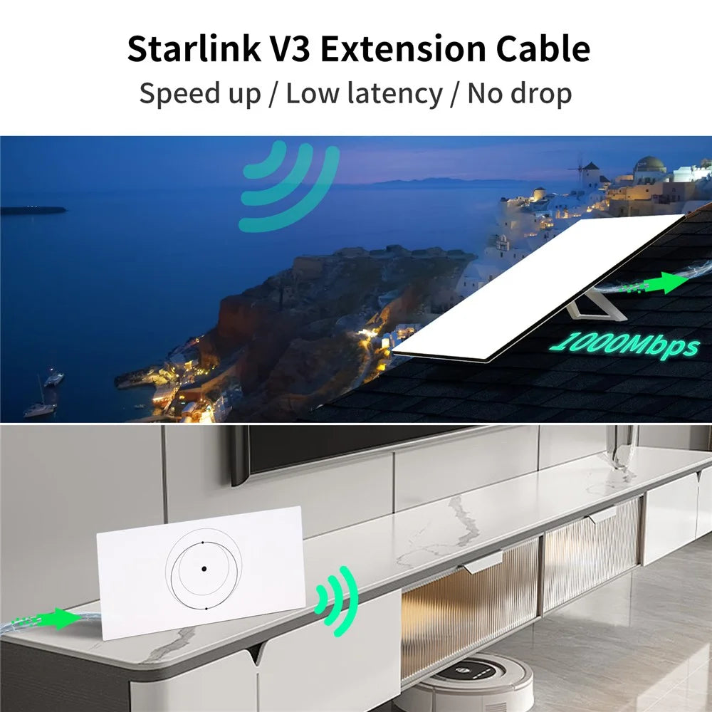 5m Starlink Gen 3 Ethernet Cable Standard V3 CAT6 10Gbps RJ45 Extension Cable - 4