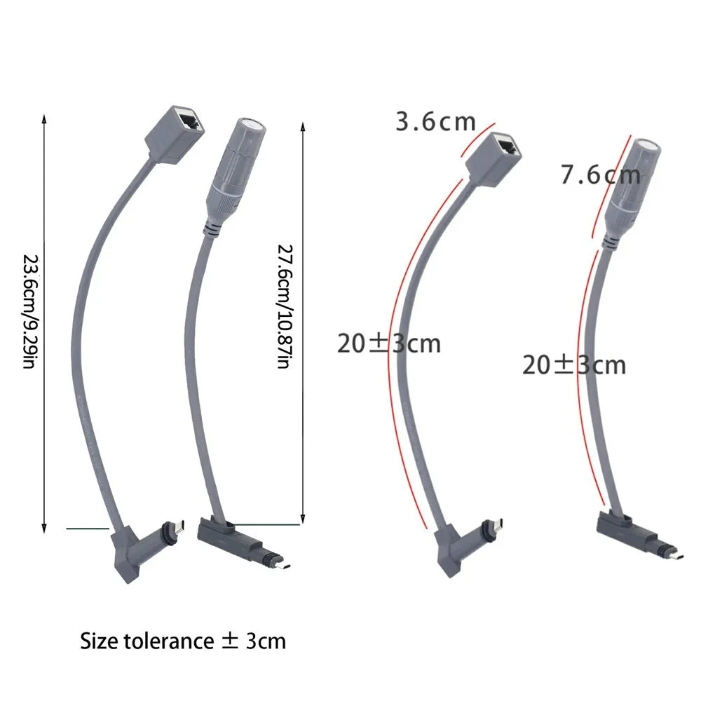 2Pcs For Starlink V2 Cable SPX to RJ45 Adapter Ethernet Cable Converter CAT5E 26AWGx4P+D Connector - 5