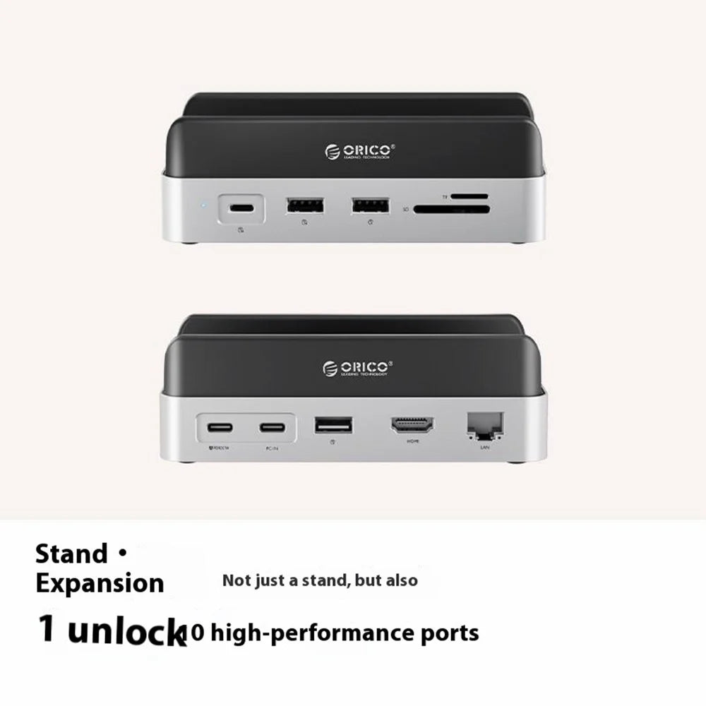 ORICO VS10 For Mac mini M4 Expansion Dock Converter M.2 SSD Enclosure Desktop Storage Base, 1TB Capacity - 5