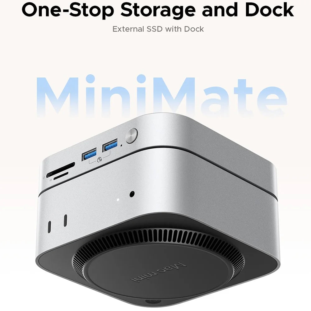 ORICO-M4Max 10Gbps 4TB MiniMate Desktop External SSD Multiple Ports TF / SD Card Slots - White  /  UK Plug - 6