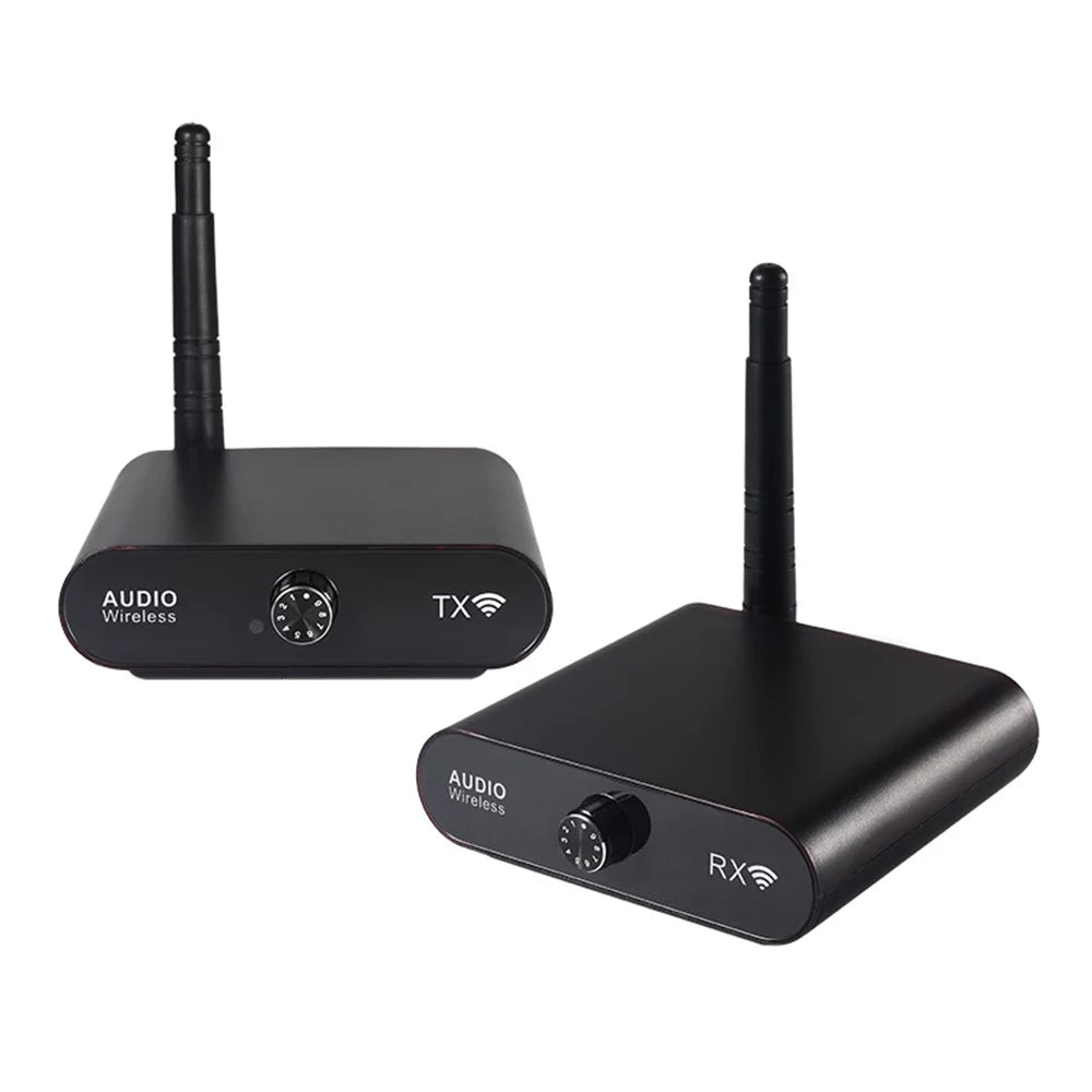 MEASY AU2410R2 802.11a / n 2.4GHz Wireless Audio Transmitter 100m Range Receiver Set (1 Transmitter + 1 Receiver ) Dual-End Volume Control - 2