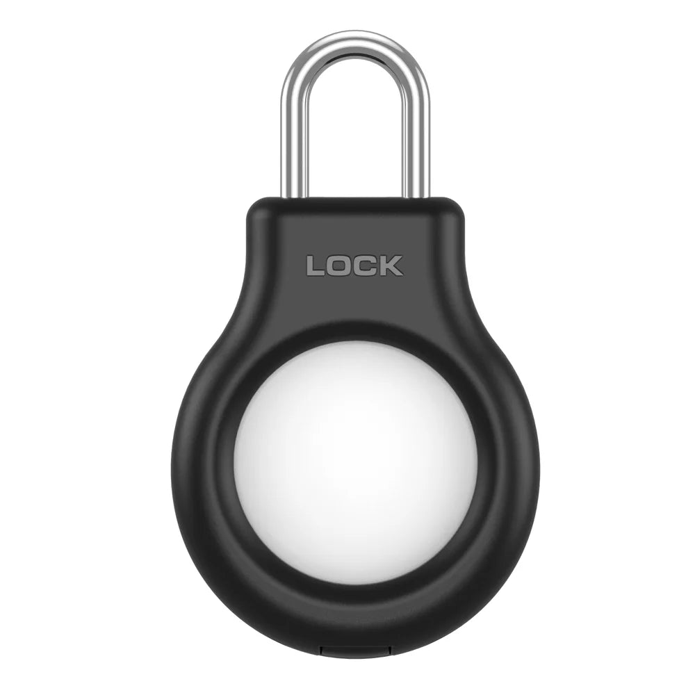 CP70 For Apple AirTag Protective Case Hard PC Anti Scratch Cover with Safety Lock - Black - 2