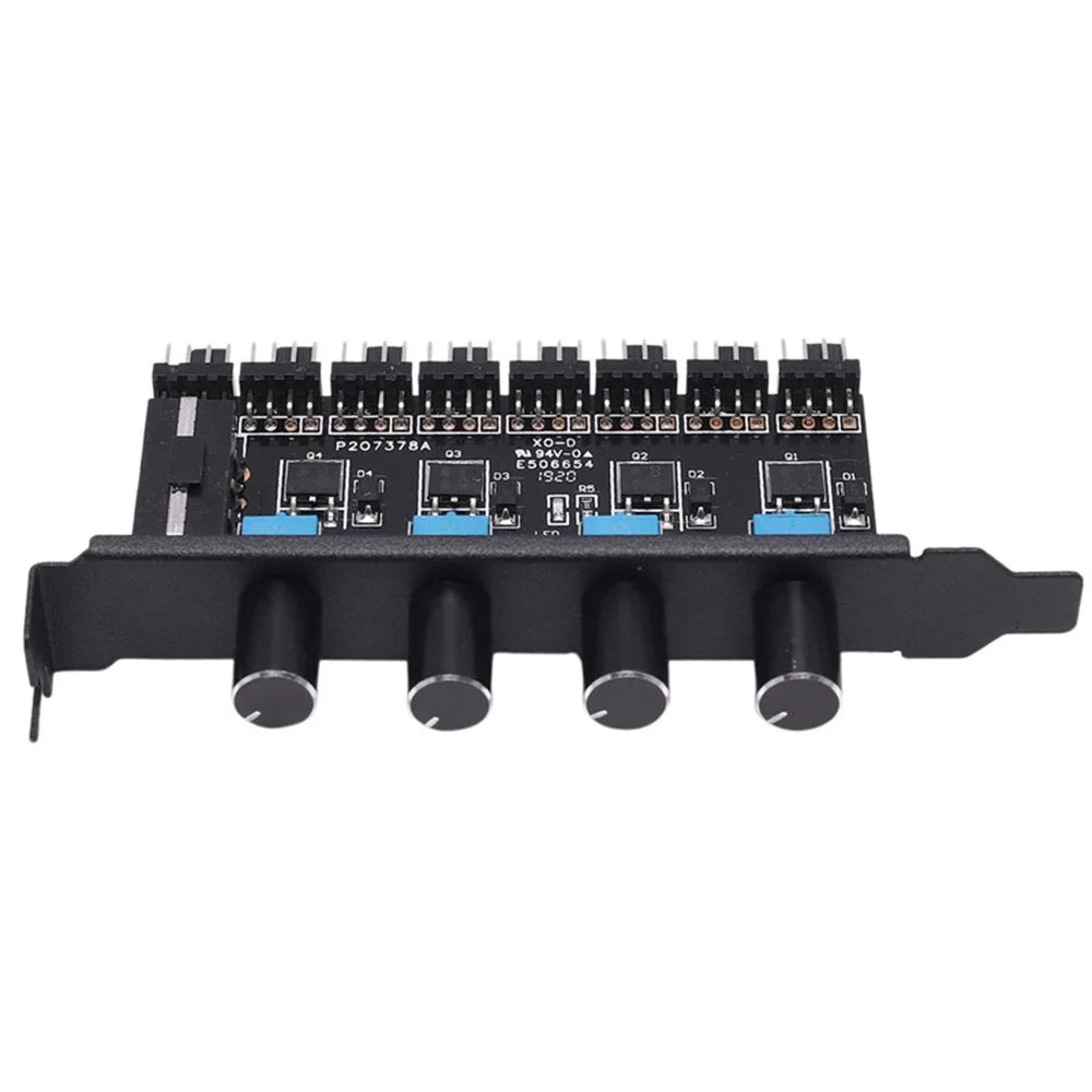 4Pin 3Pin 8 Way 4 Knob Computer Case Cooling Fan Hub Speed Controller Regulator Splitter Adapter (4-pin IDE Power Supply) - 6