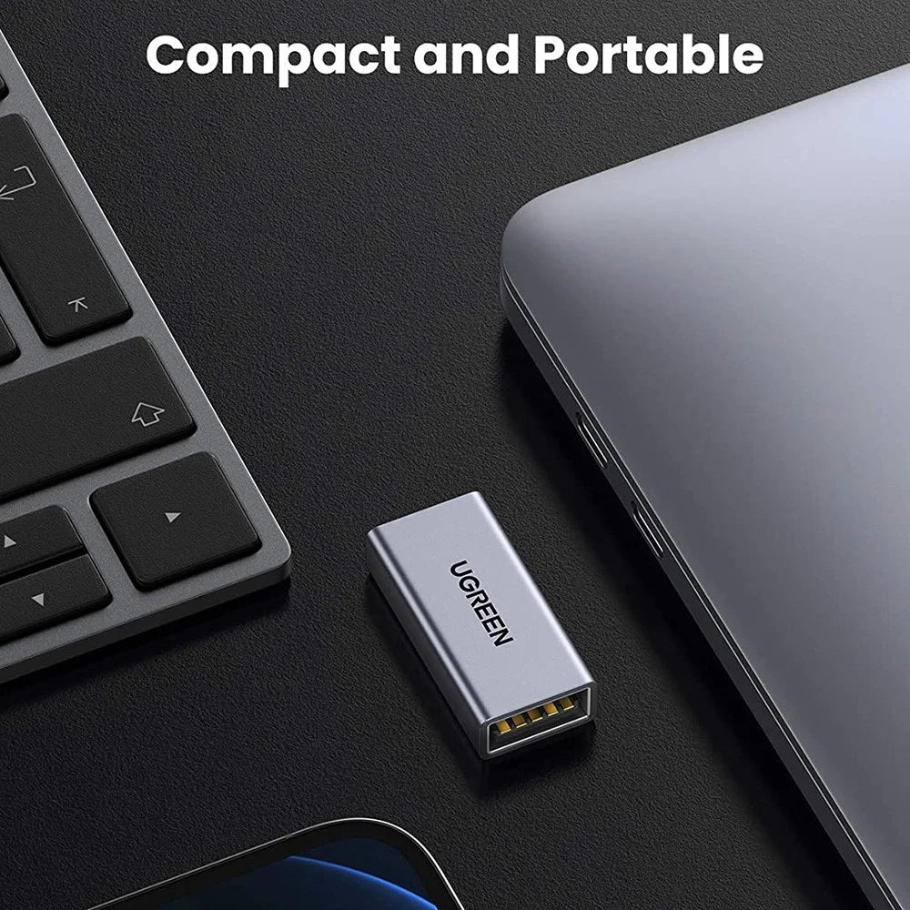 UGREEN 20119 USB A 3.0 Female to Female Adapter Aluminum Extension Connector USB 3.0 Coupler Female Converter Support 5Gbps Data Transfer Speed - 7