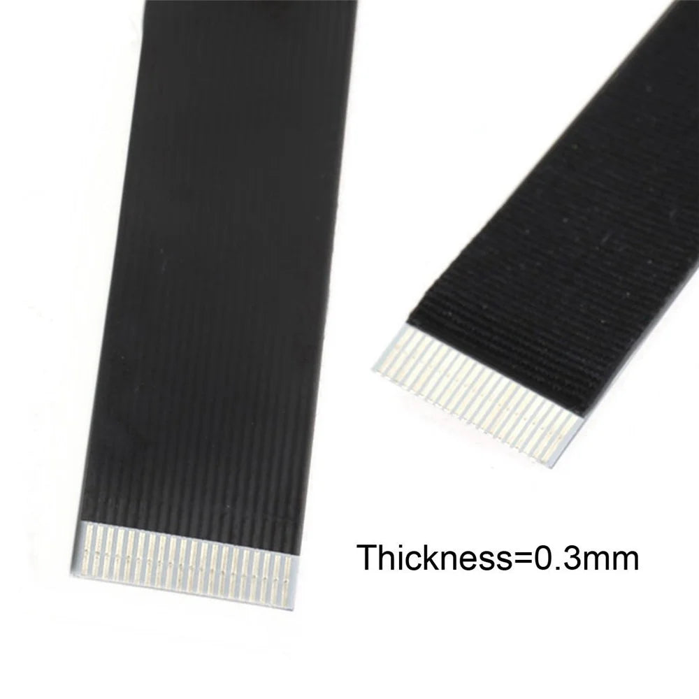U2-044-DN-0.2M CN-011-DN/CN-011-FE/CN-019-0.2M Down Angled USB 2.0 Type-A Male to Female Extension Flat Slim FPC Cable 480Mbps Data Transmission for FPV/Disk/Scanner/Printer - 5