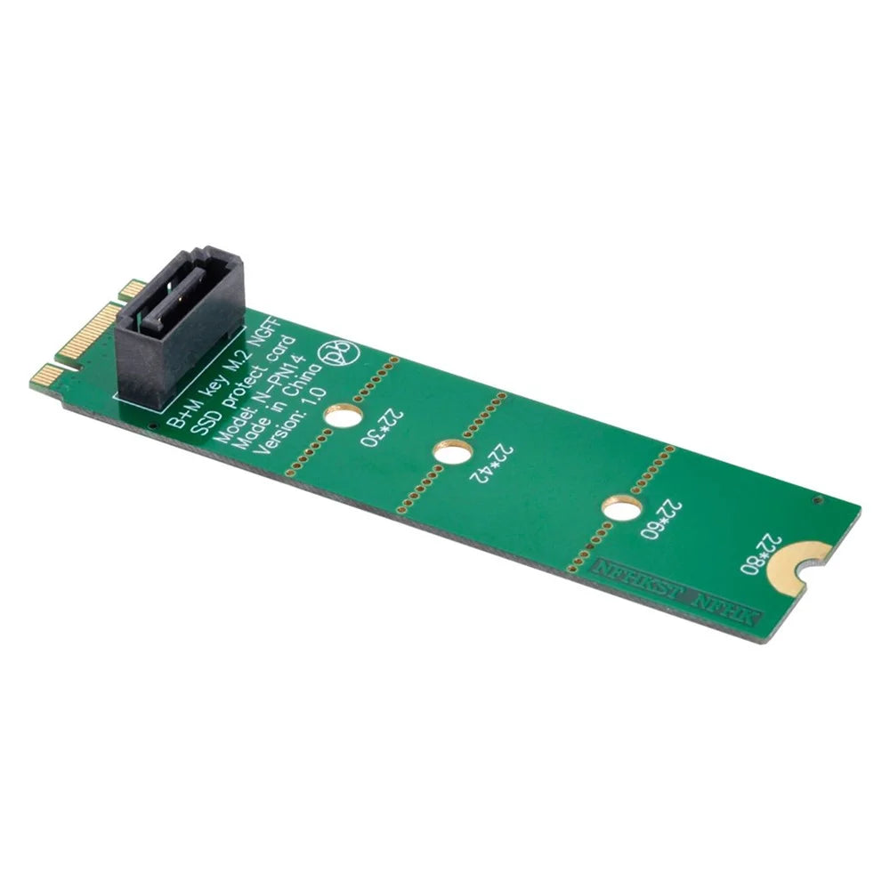 SA-007 Motherboard NGFF B/M-Key M.2 to Vertical SATA 7pin Hard Disk Drive SSD PCBA Extension Adapter Expansion Card - 1