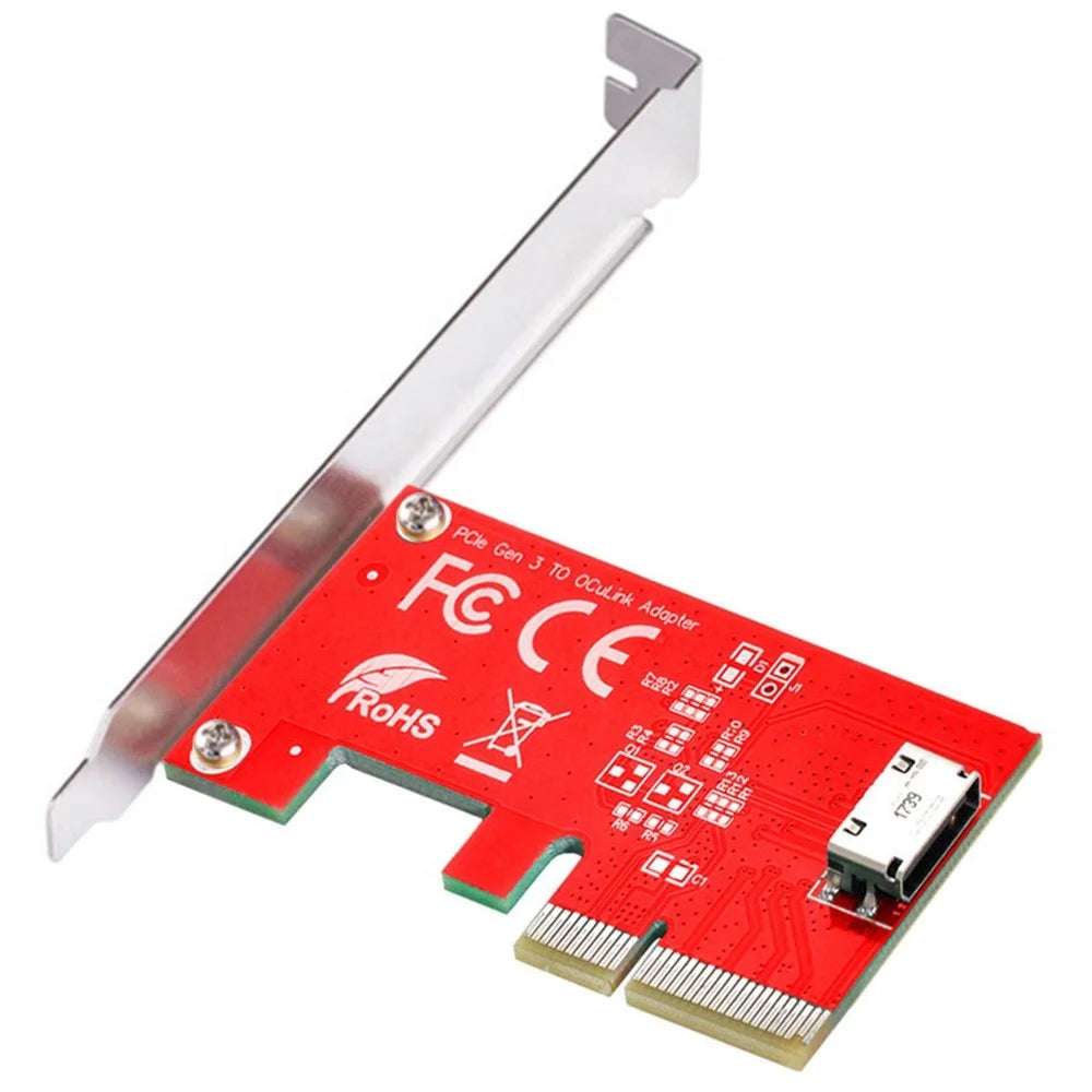 SF-022 PCI-E 3.0 4X to Oculink SFF-8611 Host Adapter for PCIe SSD with Bracket - 1