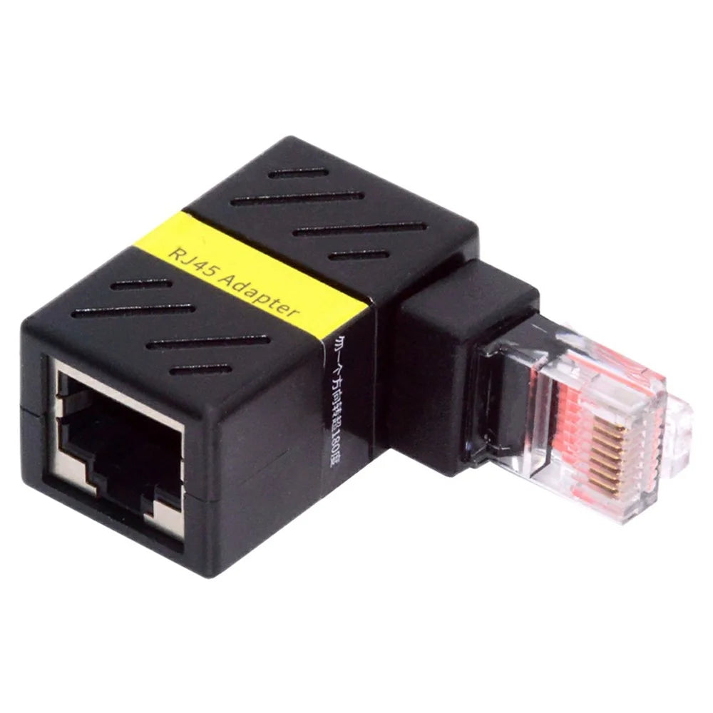 UT-022 CAT6 UTP Male to Female 360 Degree Rotating Adapter RJ45 8P8C 1000Mbps for LAN Ethernet Network - 1