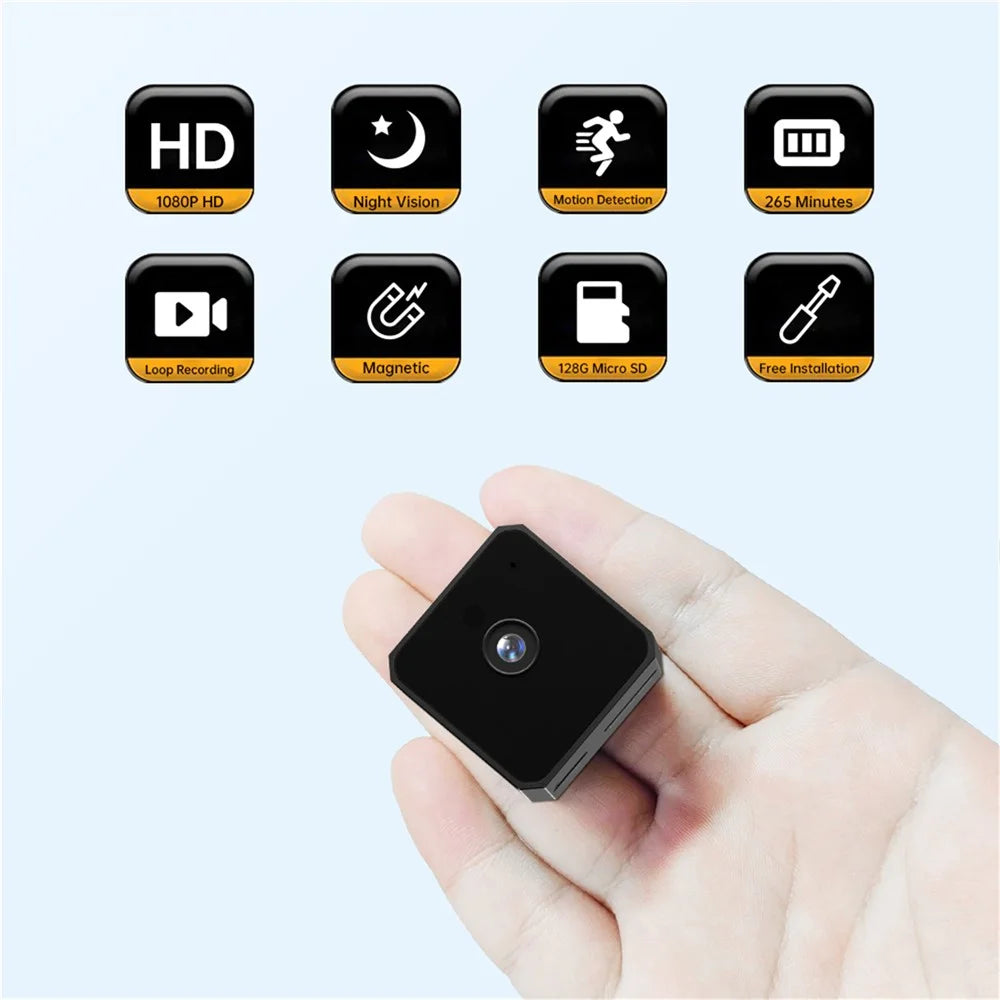 MI2 Mini WiFi Camera Motion Detection Loop Recording Rechargeable Home Security Camera - 7