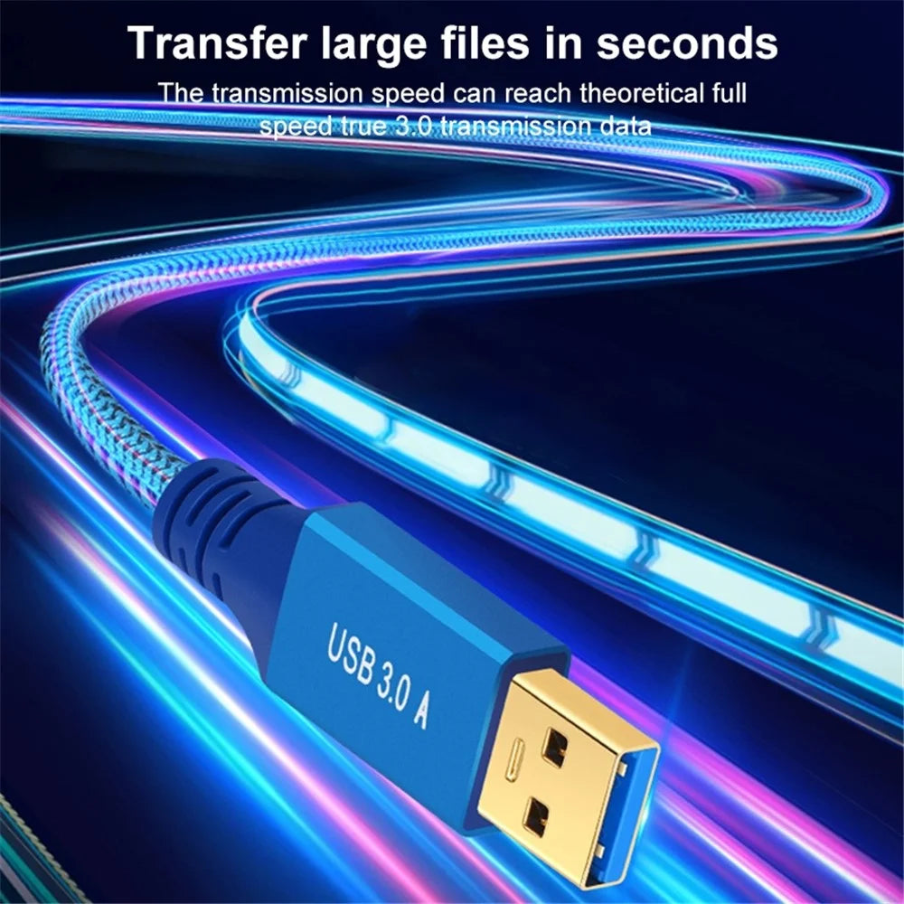 0.6m USB 3.0 Male to Female Extension Cable for Printer / Hard Disk Box / Set-Top Box - 3