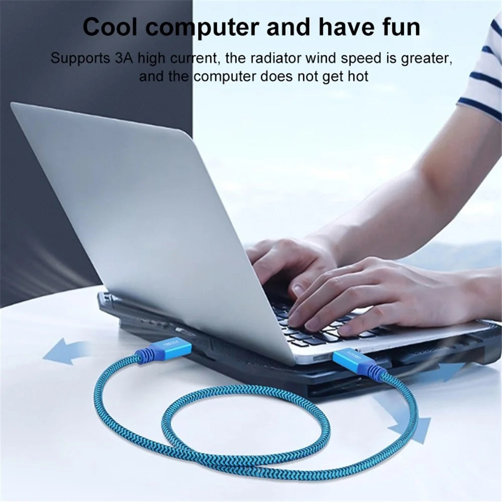 0.3m USB 3.0 Male to Male Cable Printer Hard Disk Box USB Extension Cable - 7