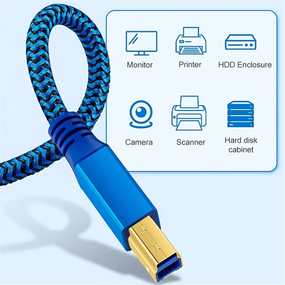 0.3m USB-A 3.0 Male to USB Type-B Male Connection Cable for Printer / Hard Drive Box - 2