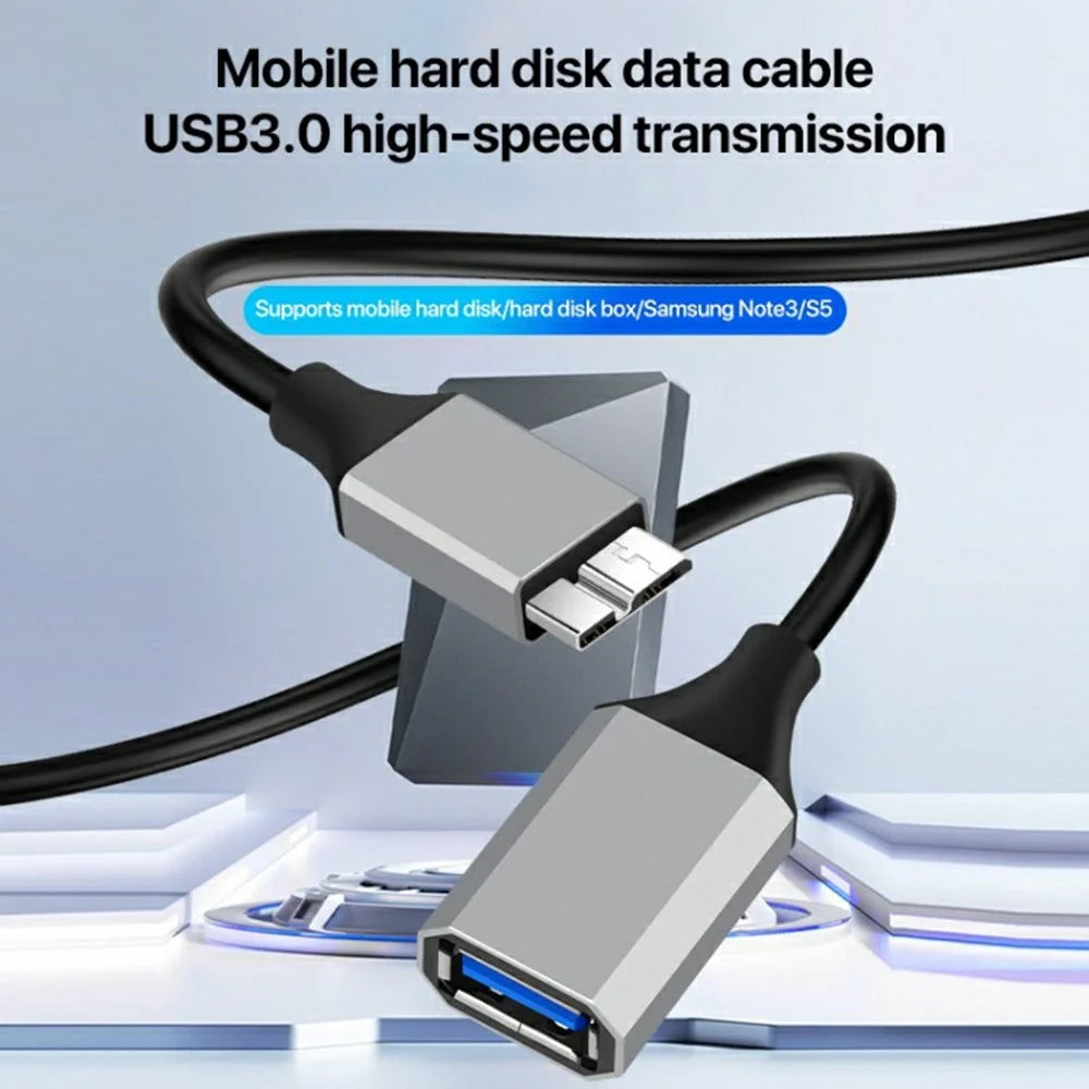 0.5m Plug and Play USB-A 3.0 Female to Micro B High Speed Transmission Mobile Hard Disk Data Cable - 2