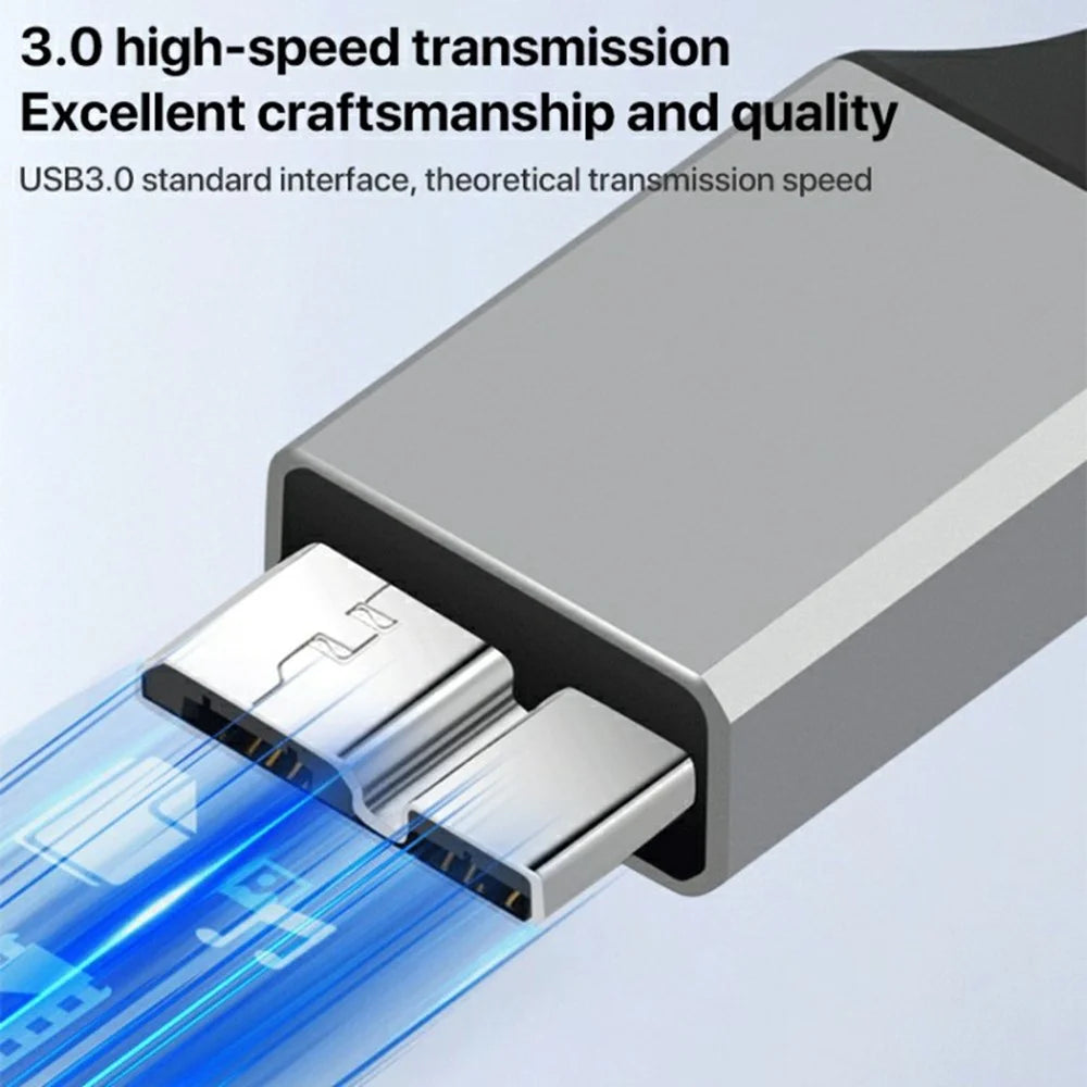 0.2m Plug and Play USB-A 3.0 Female to Micro B High Speed Transmission Mobile Hard Disk Data Cable - 4