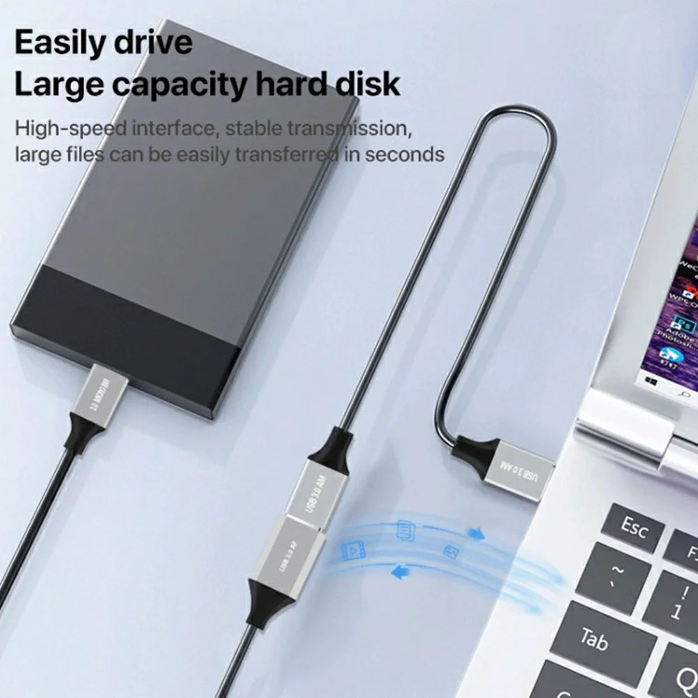 0.3m Type-C 3.0 to Micro B Male to Male Mobile Hard Disk Adapter Cable PVC Wire - 4
