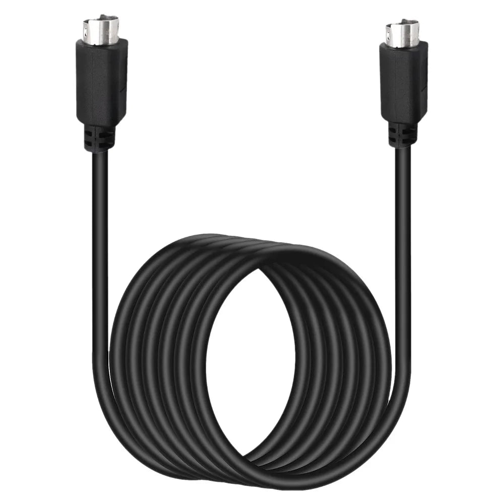 Mini DIN 6 Pin Cable 3 Meter Male to Male Straight Connectors Copper Core Extension Cord - 2