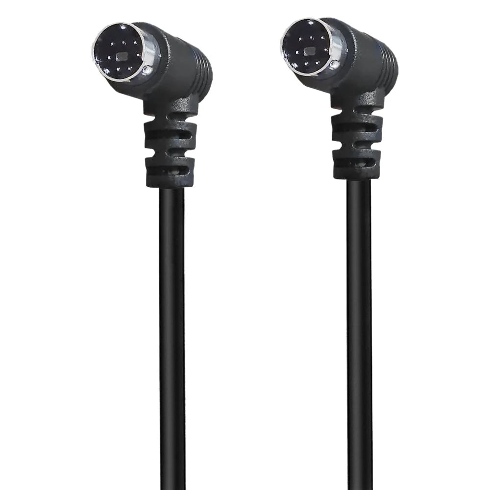 0.5m Mini DIN 7 Pin S-Video Cable Elbow Male to Elbow Male Audio Video Transfer Cord - 1