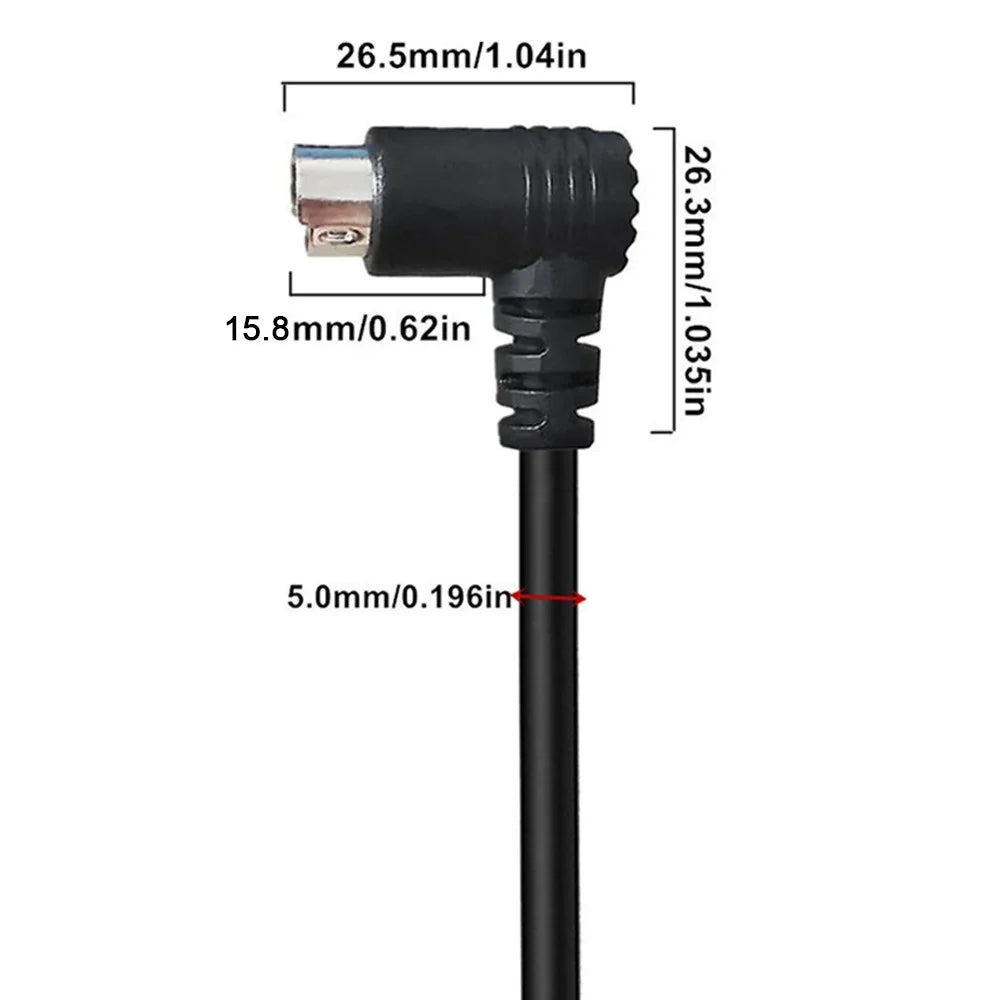 0.5m Mini DIN 7 Pin S-Video Cable Elbow Male to Elbow Male Audio Video Transfer Cord - 6