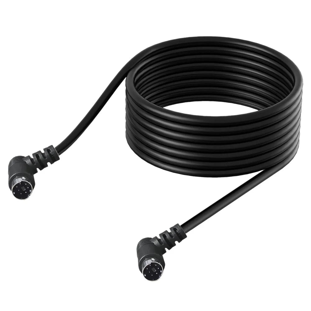 3m Mini DIN 7 Pin S-Video Cable Elbow Male to Elbow Male Audio Video Transfer Cord - 3