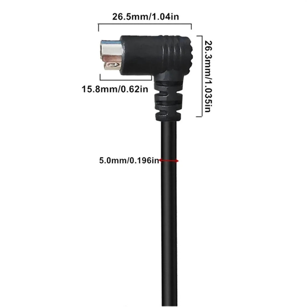 3m DIN 8 Pin Male to Female S Video Cable Angled Connector Audio Video Cord for Set Top Box - 6