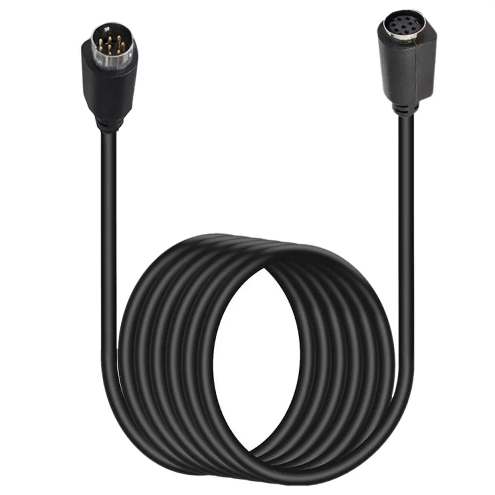 3m S-Video Cable Mini DIN 8 Pin Male to Female Cord for Set Top Box Computer TV Monitor - Black - 2